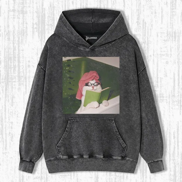 THE CAT WHO STUDIED HARD HOODIE