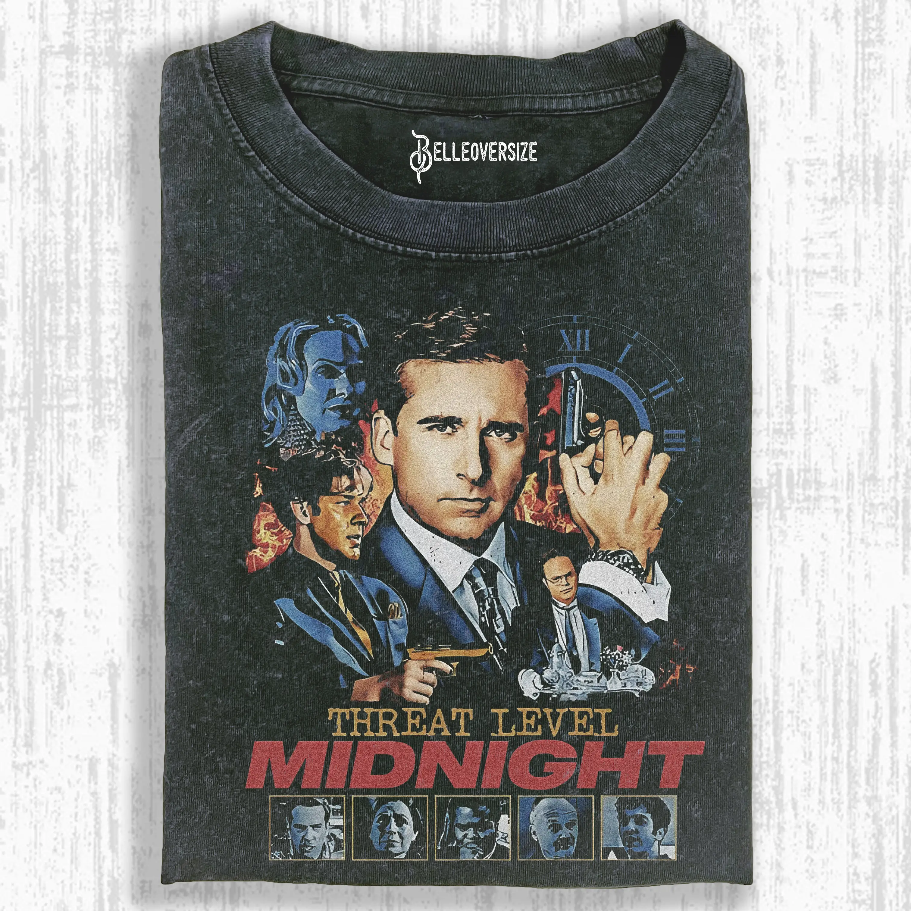 THE OFFICE THREAT LEVEL MIDNIGHT T-SHIRT