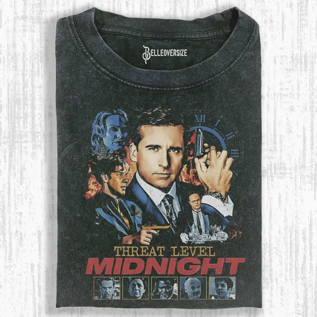 THE OFFICE THREAT LEVEL MIDNIGHT T-SHIRT