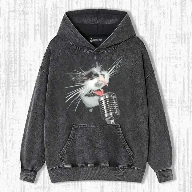 THE SINGING CAT  HOODIE