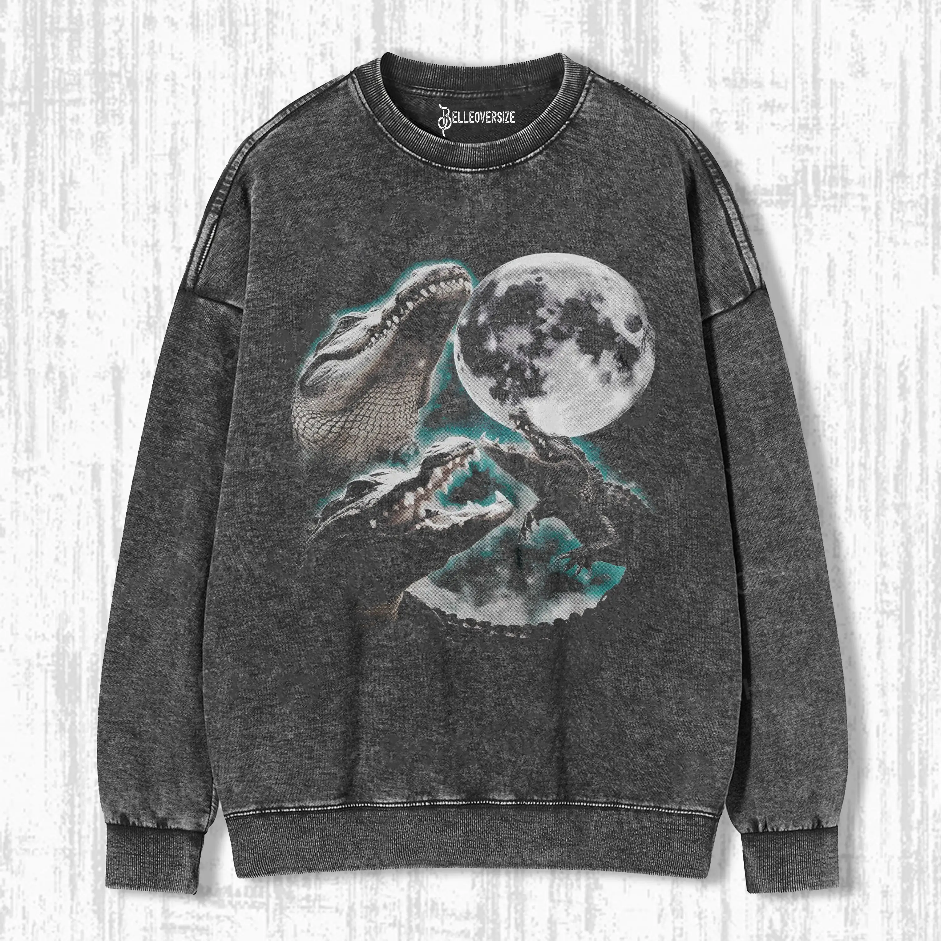 THREE ALLIGATOR MOON SWEATSHIRTS