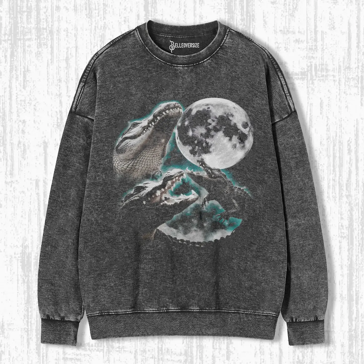 THREE ALLIGATOR MOON SWEATSHIRTS