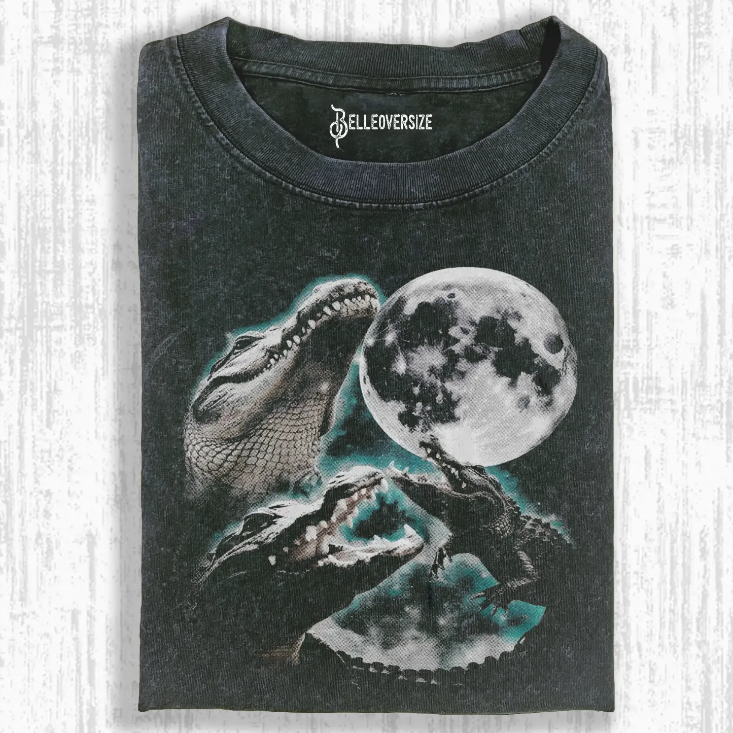 THREE ALLIGATOR MOON T-SHIRT