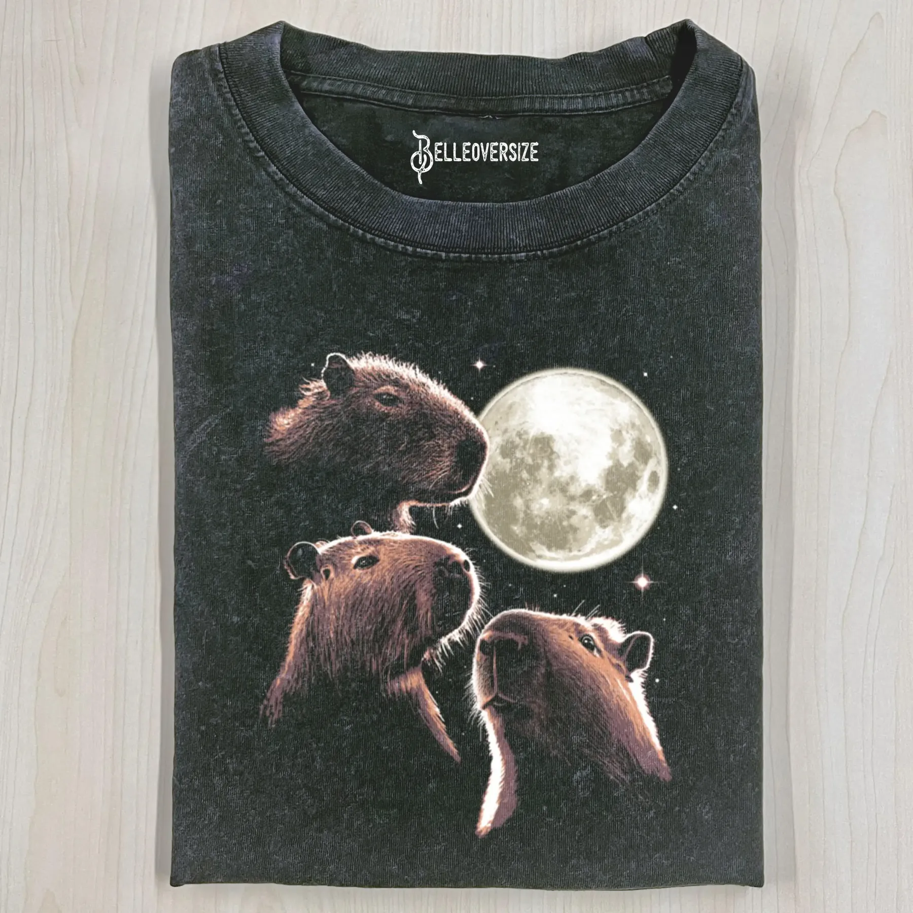 THREE MOON CAPYBARAS GEEK T-SHIRT