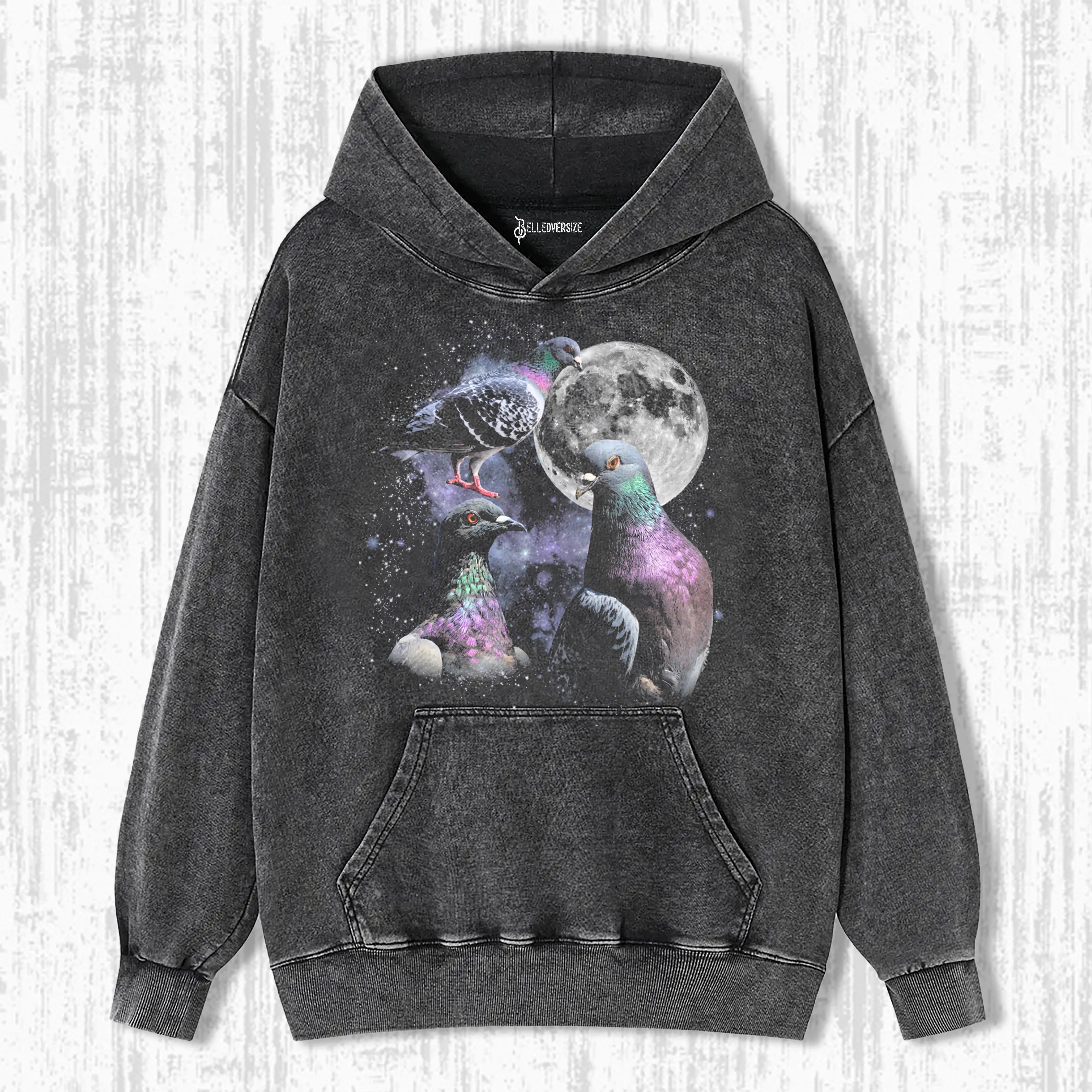 THREE PIGEON RETRO GRAPHIC  HOODIE