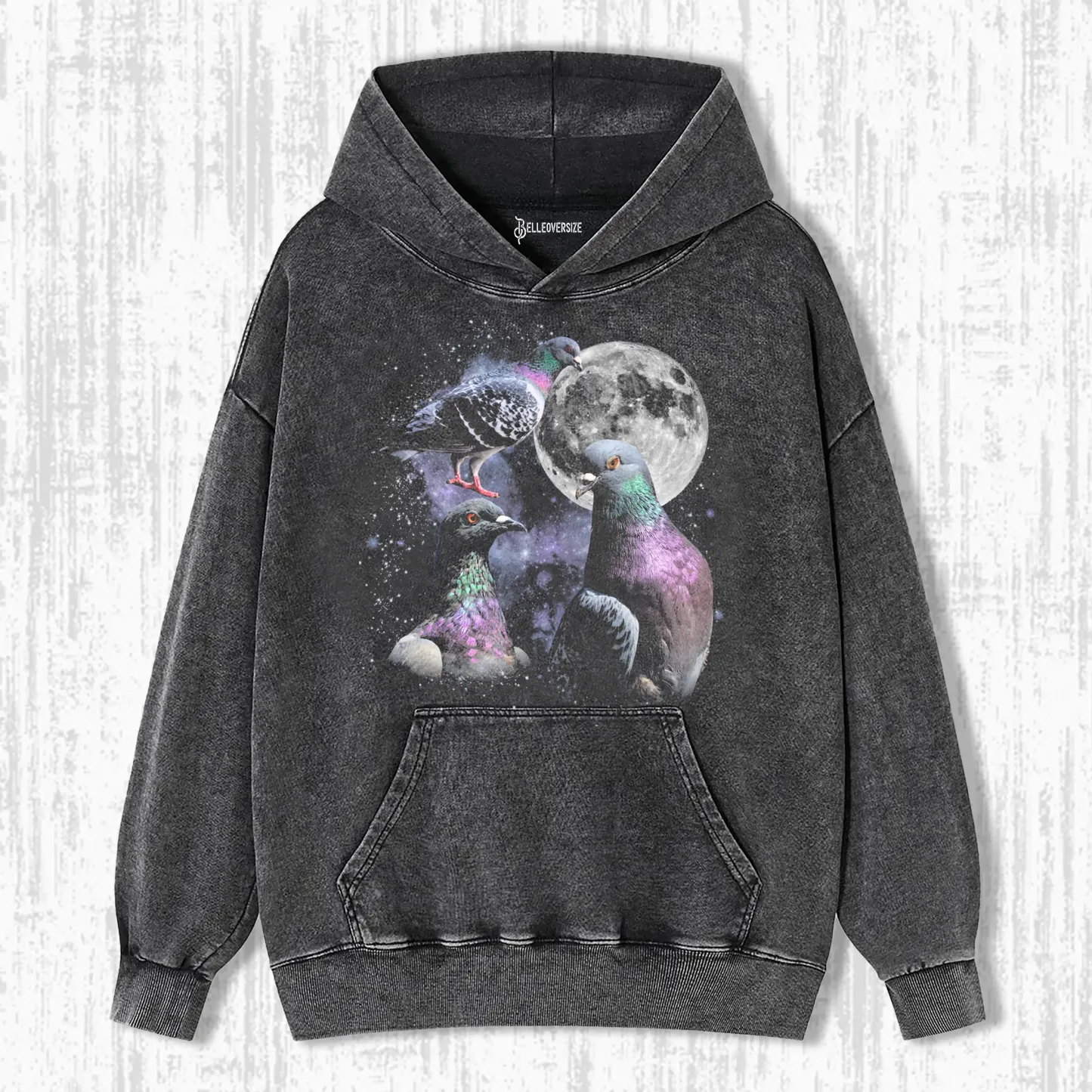 THREE PIGEON RETRO GRAPHIC HOODIE