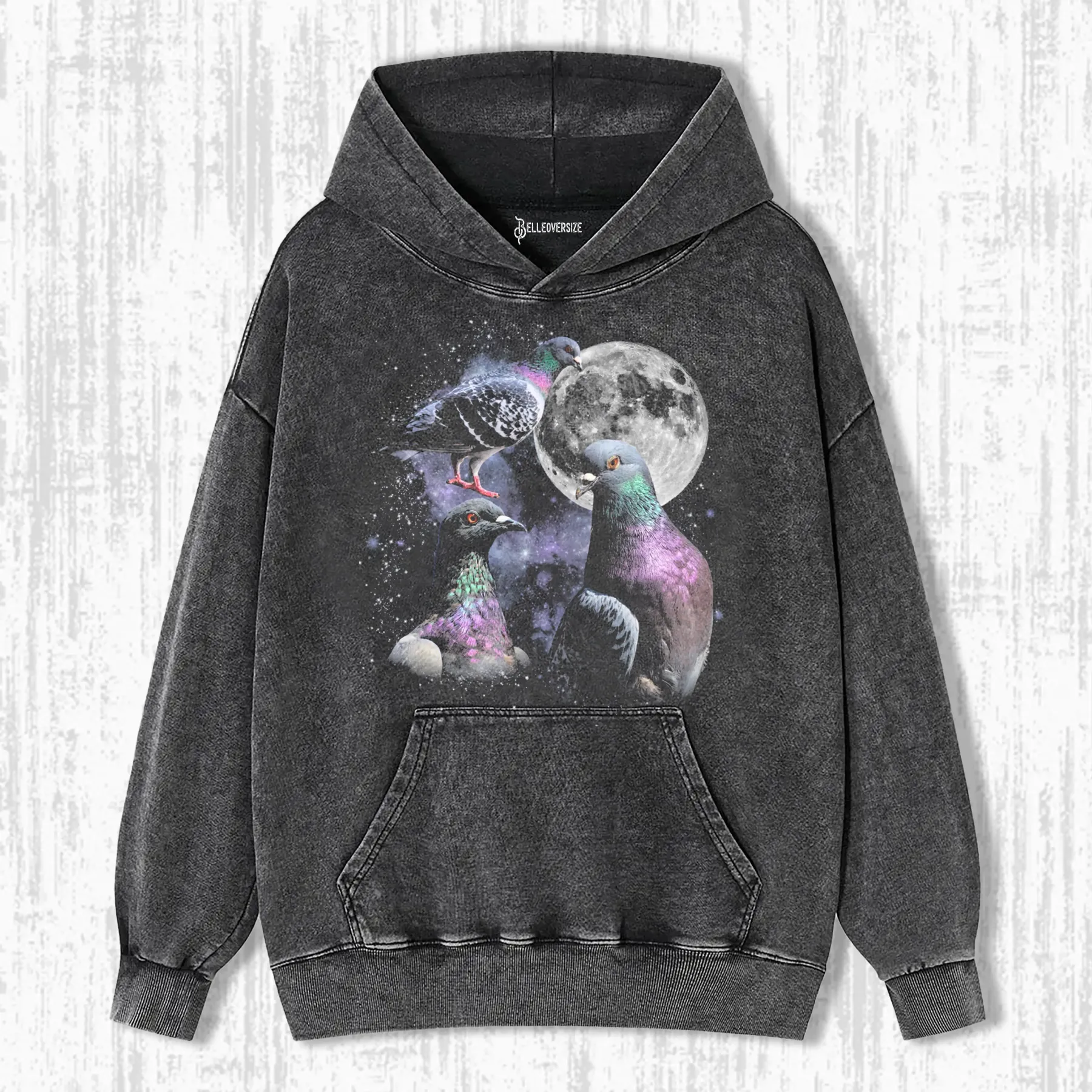 THREE PIGEON RETRO GRAPHIC HOODIE