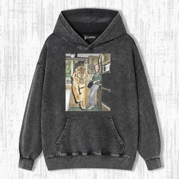 TIPPI HEDREN AND HER PET TIGER HOODIE