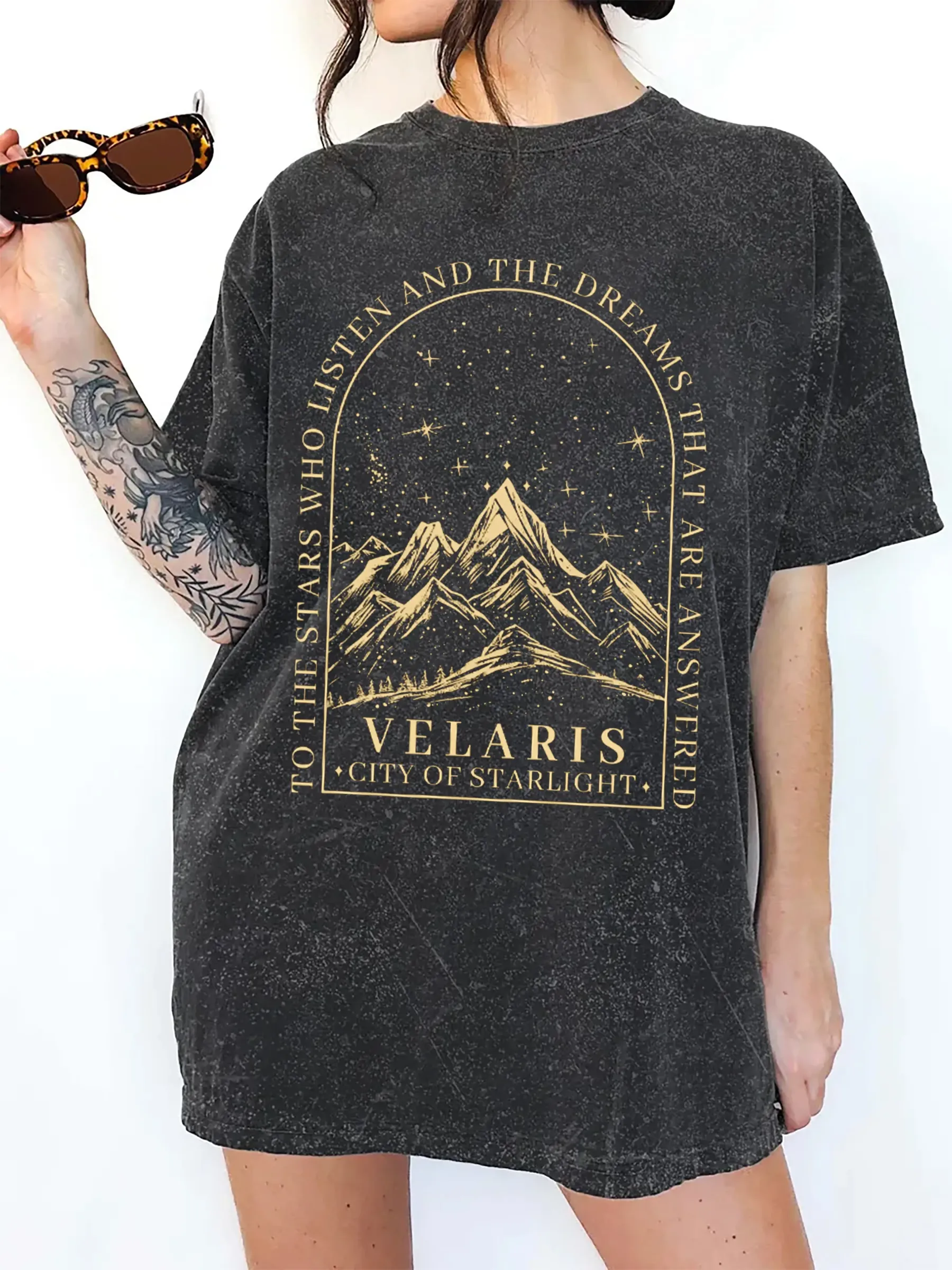TO THE STARS WHO LISTEN AND THE DREAMS THAT ARE ANSWER T-SHIRT