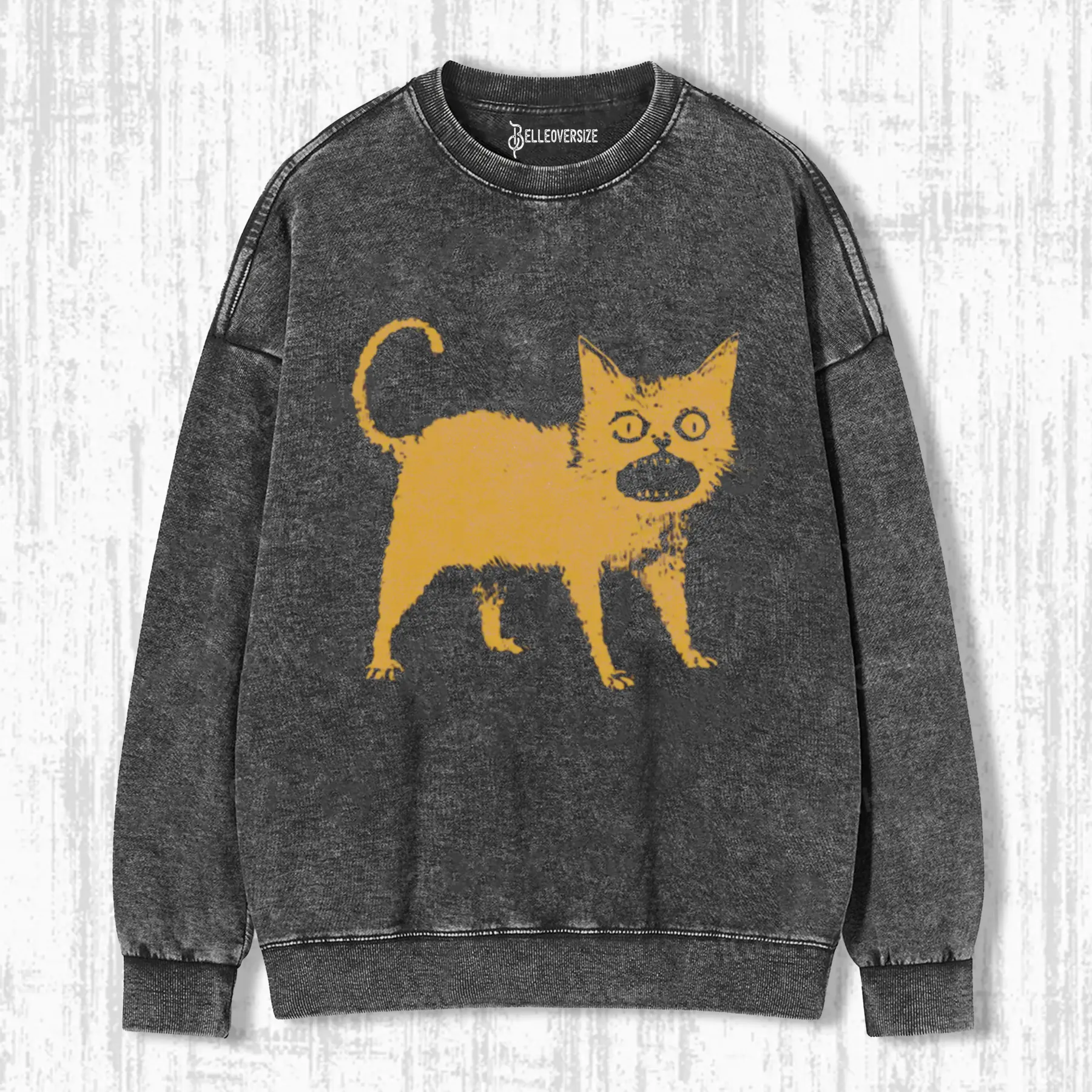 TOKYOCANVAS HORRIBLE JAPANESE CAT CLASSI SWEATSHIRTS