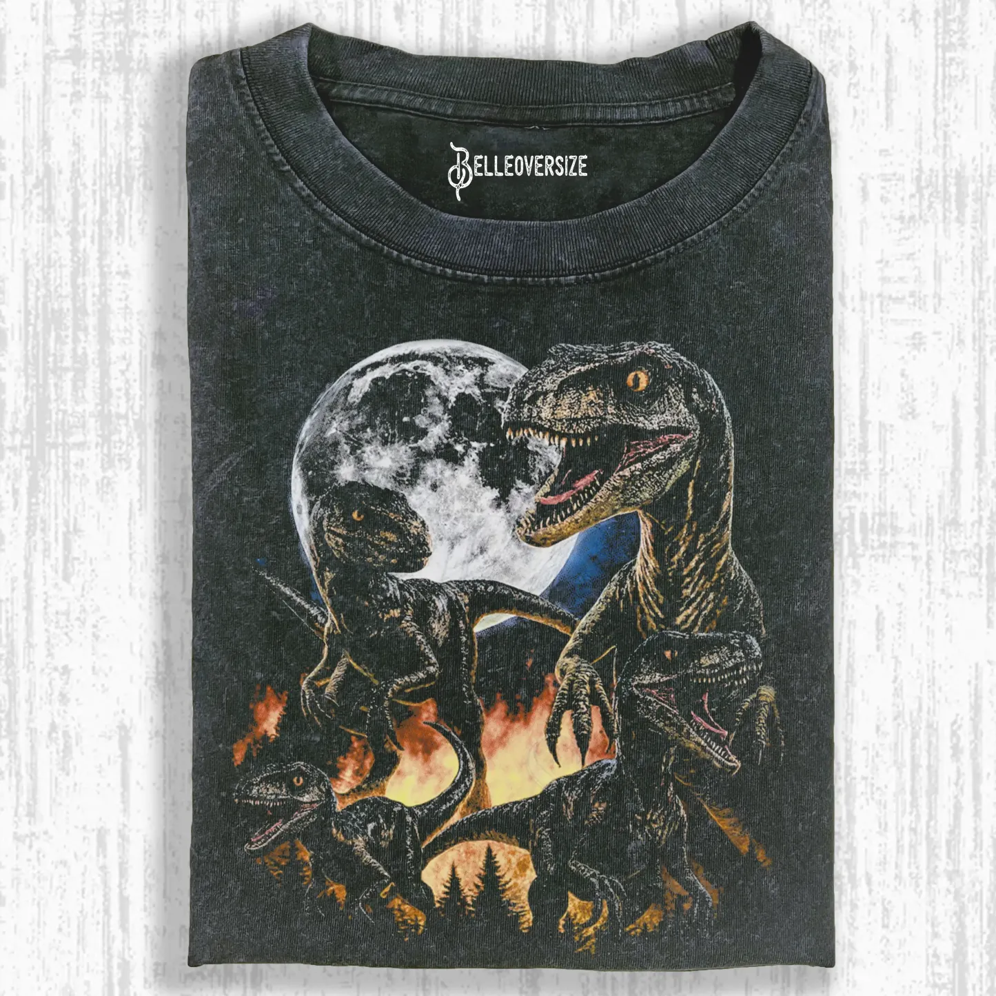 VELOCIRAPTOR DINOSAUR VINTAGE 90S T-SHIRT
