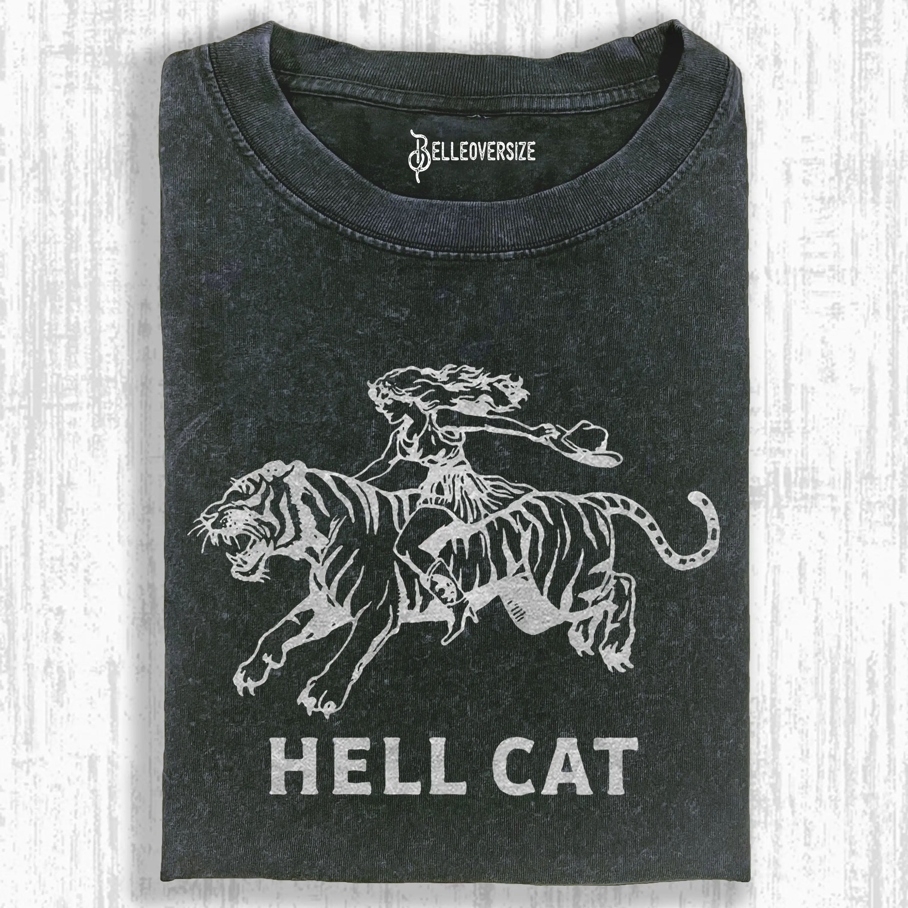 VINTAGE COWGIRL HELL CAT T-SHIRT