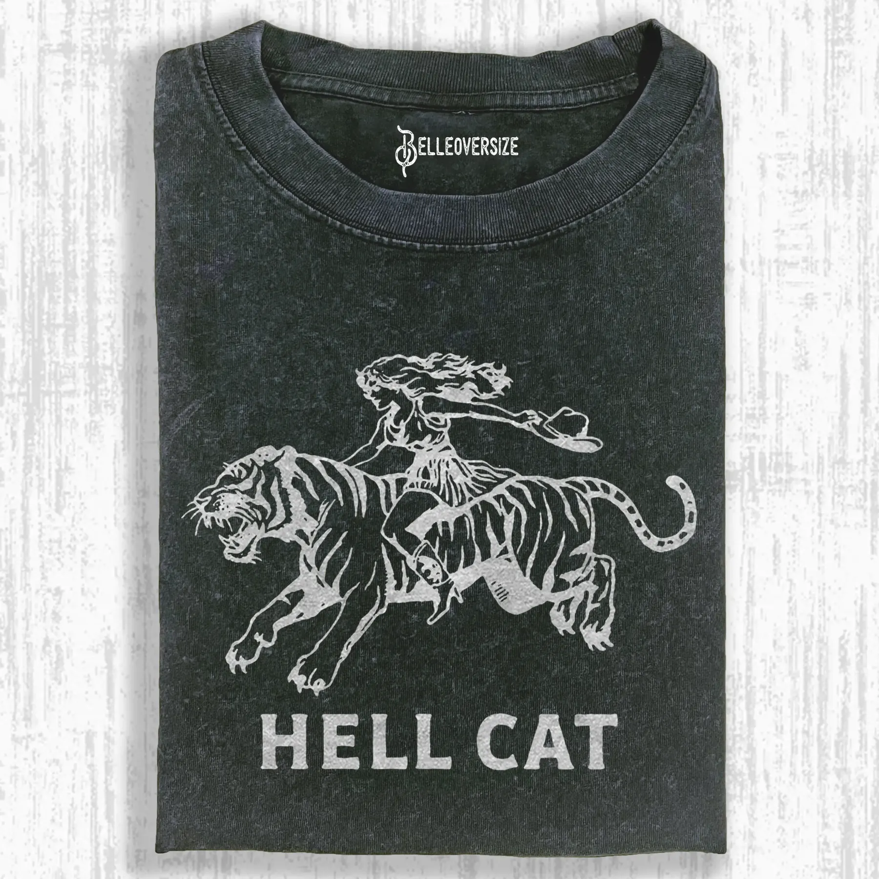 VINTAGE COWGIRL HELL CAT T-SHIRT