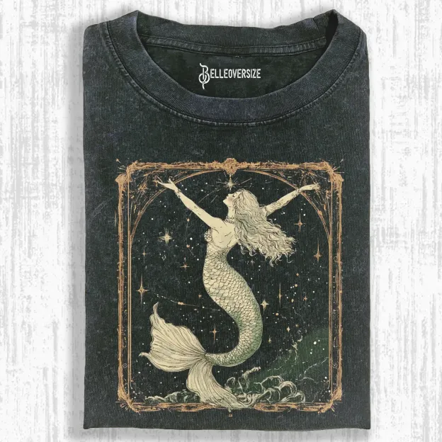 VINTAGE MERMAID GRAPHIC T-SHIRT