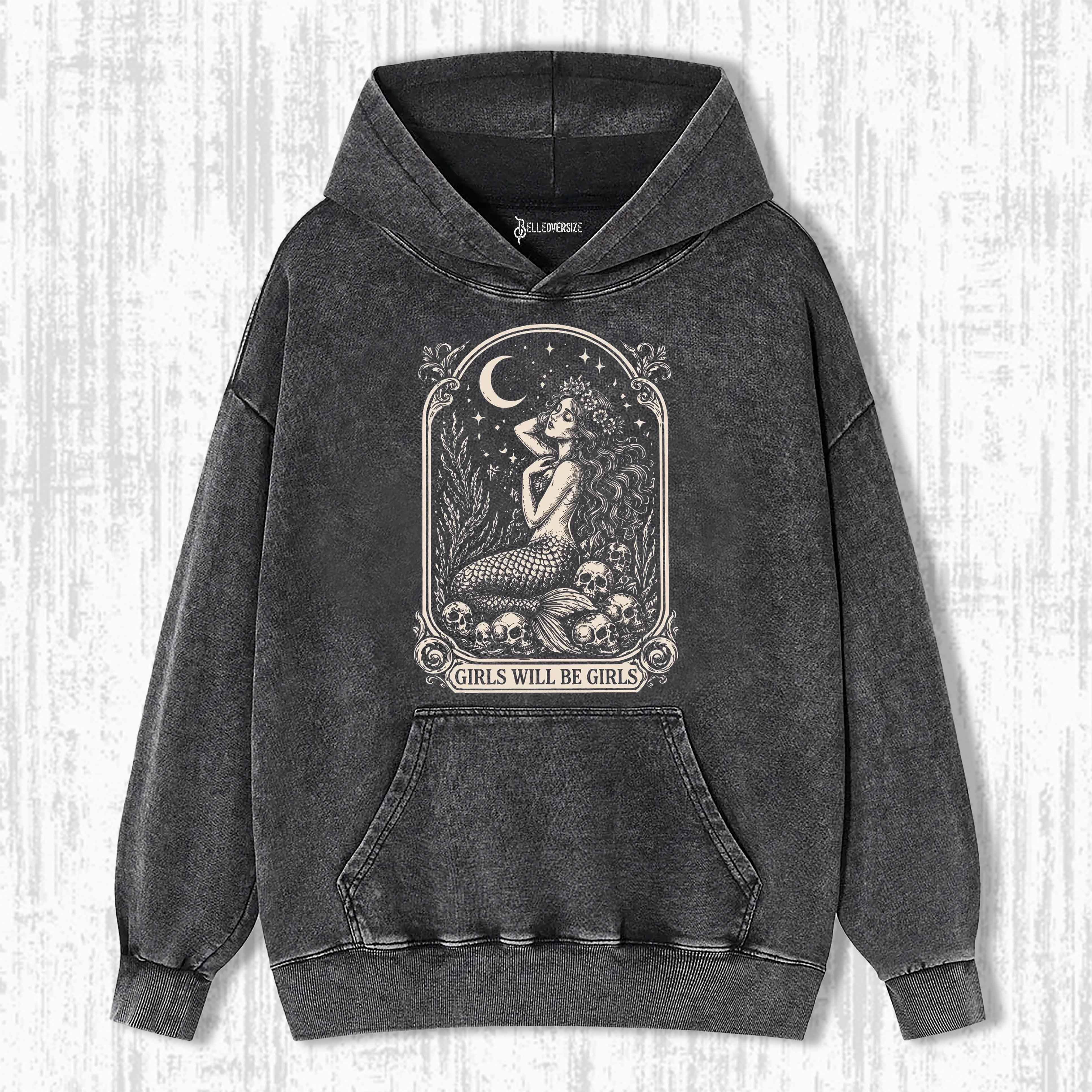 VINTAGE MERMAID SIREN HOODIE