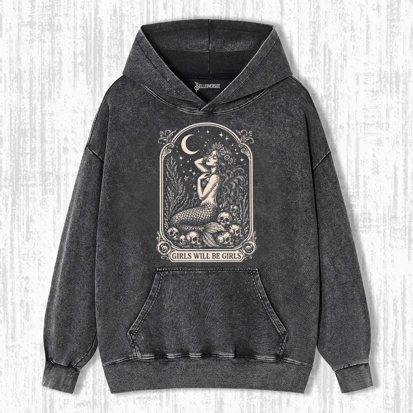 VINTAGE MERMAID SIREN HOODIE