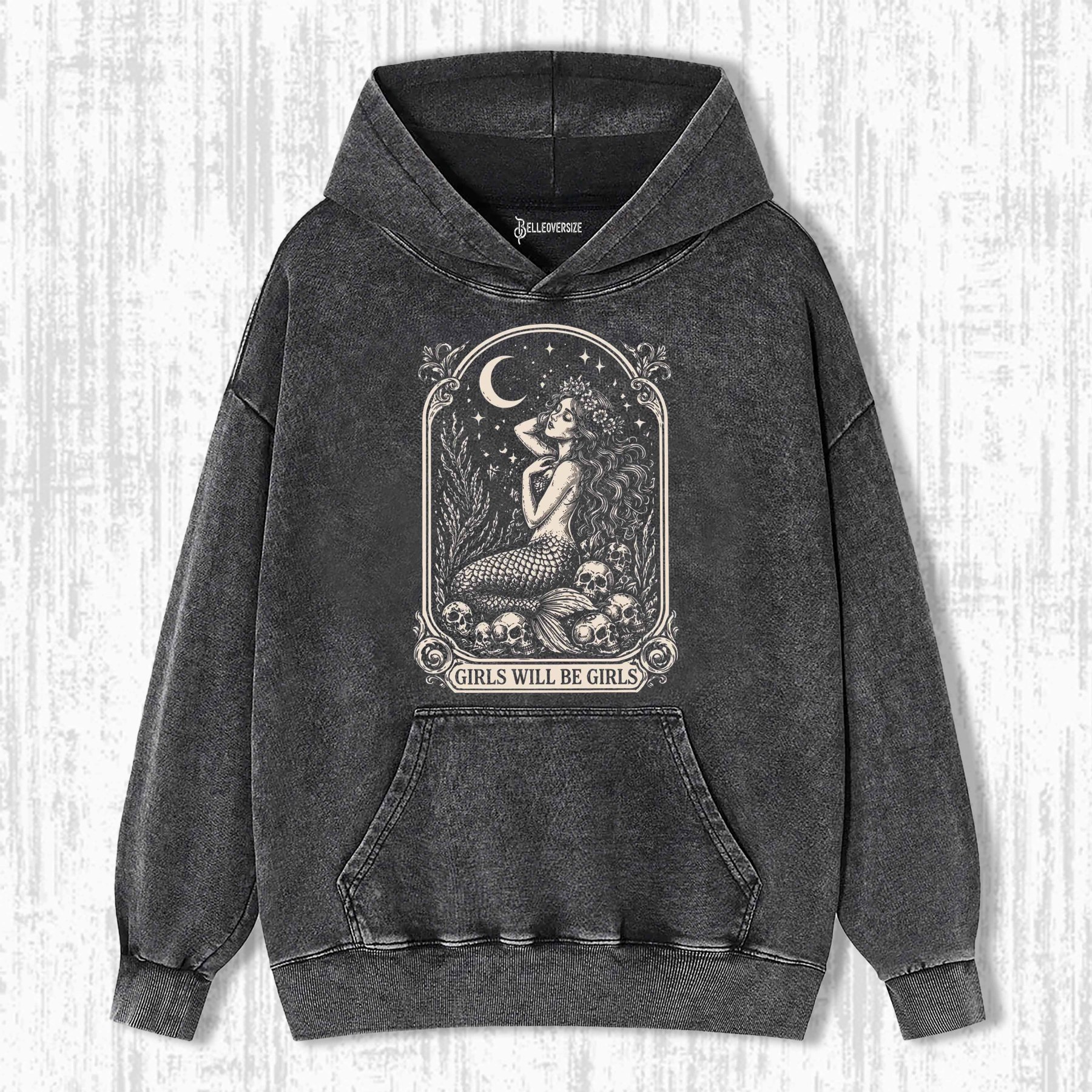 VINTAGE MERMAID SIREN HOODIE