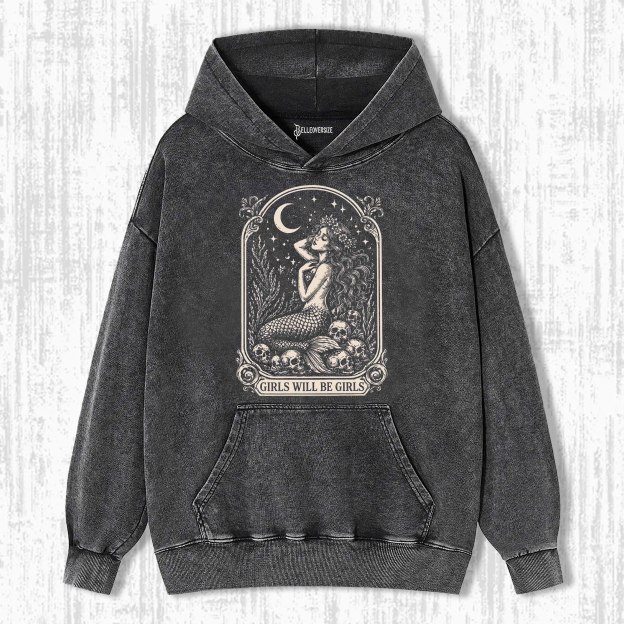 VINTAGE MERMAID SIREN HOODIE