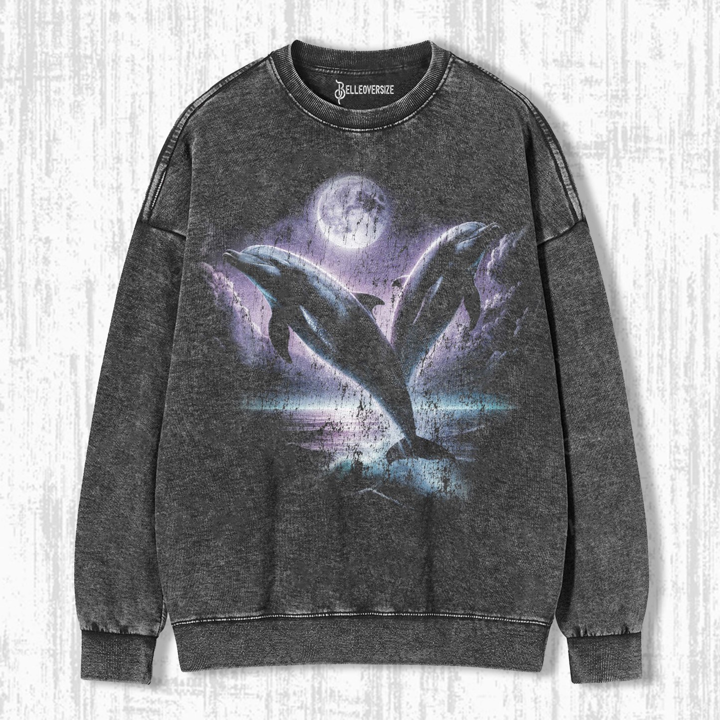 VINTAGE OCEAN MYSTICAL DOLFIN SWEATSHIRTS