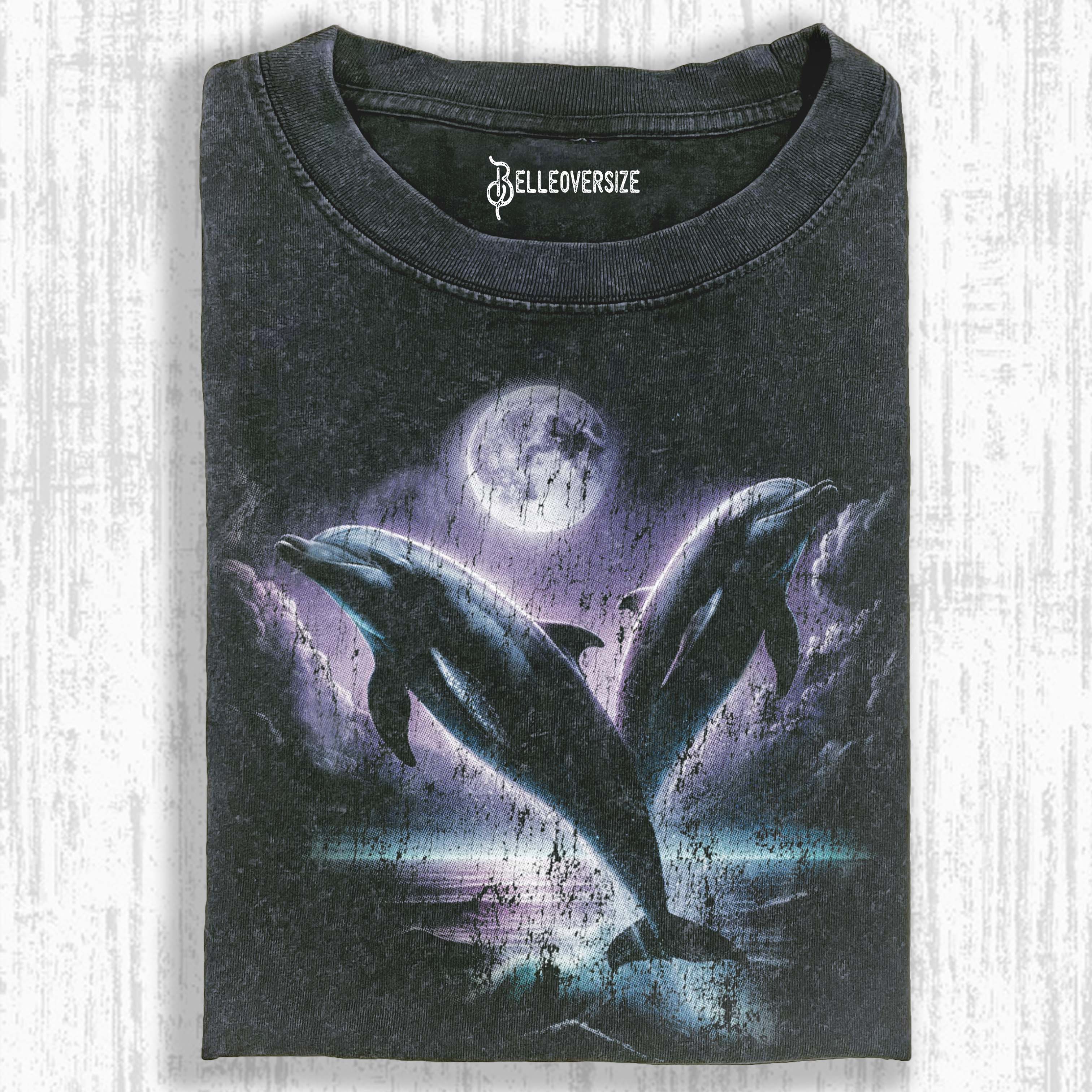 VINTAGE OCEAN MYSTICAL DOLFIN T-SHIRT 