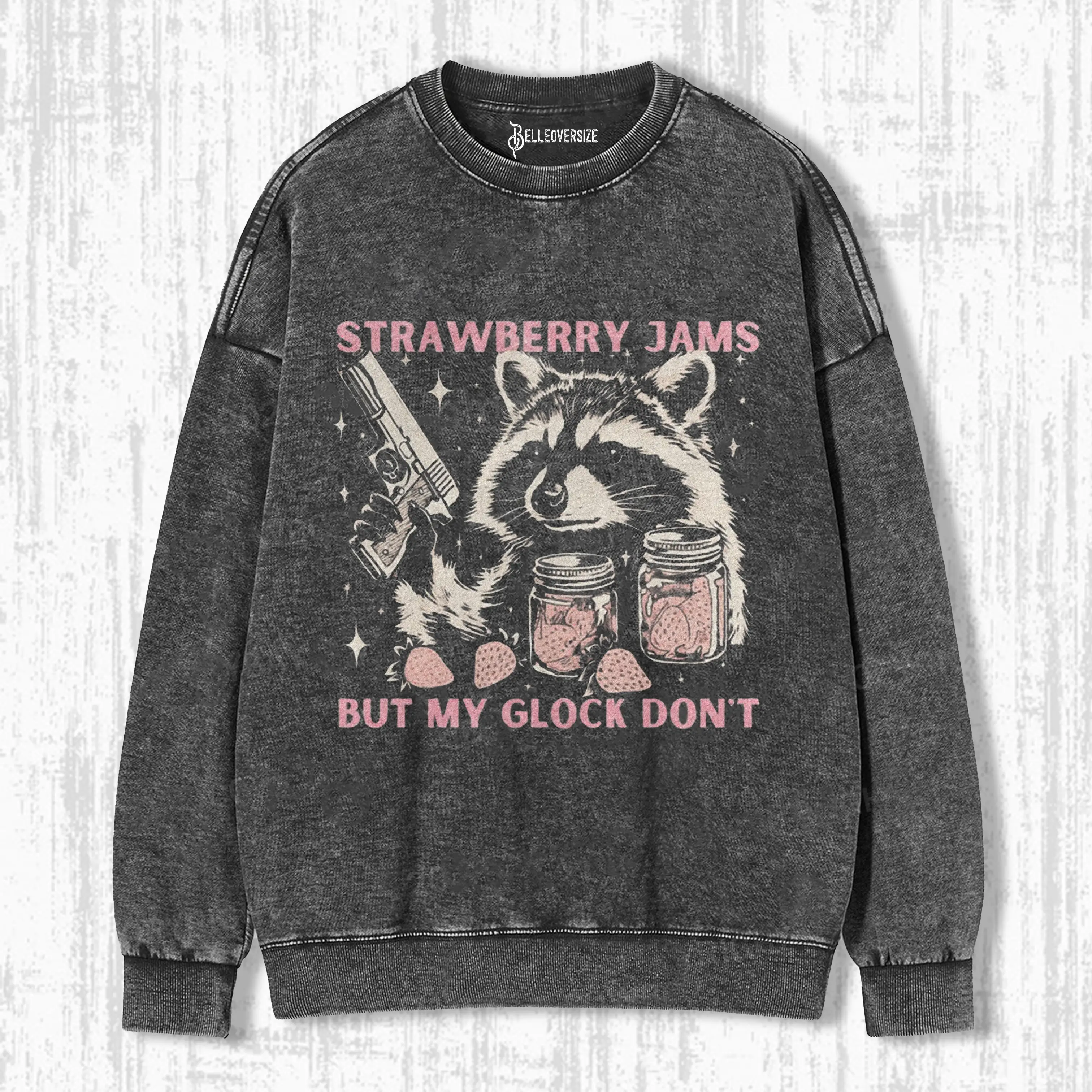 VINTAGE STRAWBERRY JAMS RACCOON SWEATSHIRTS