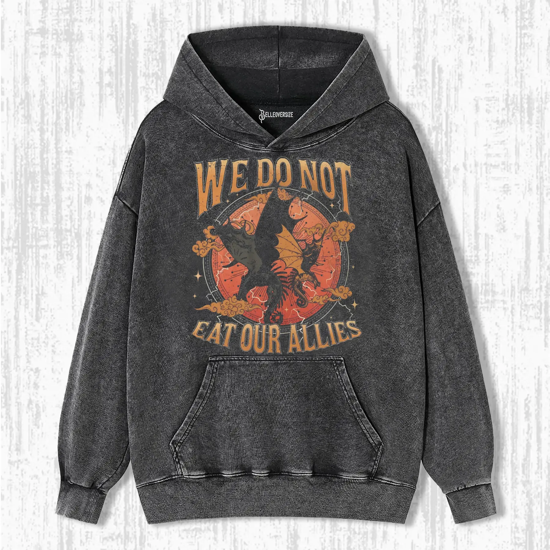 VINTAGE WE DO NOT EAT OUR ALLIES WASHED HOODIE