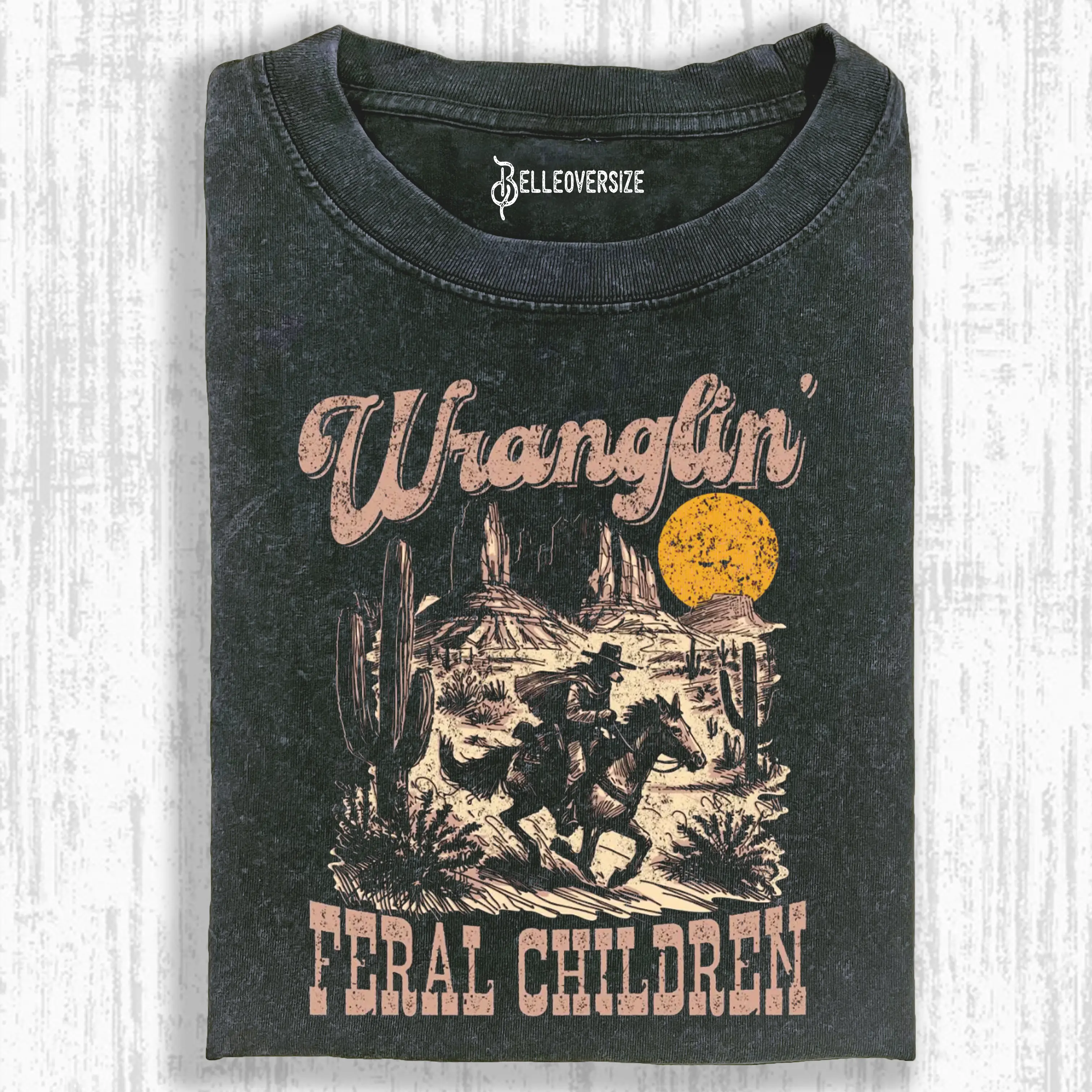 VINTAGE WESTERN RACCOON DESSERT T-SHIRT 