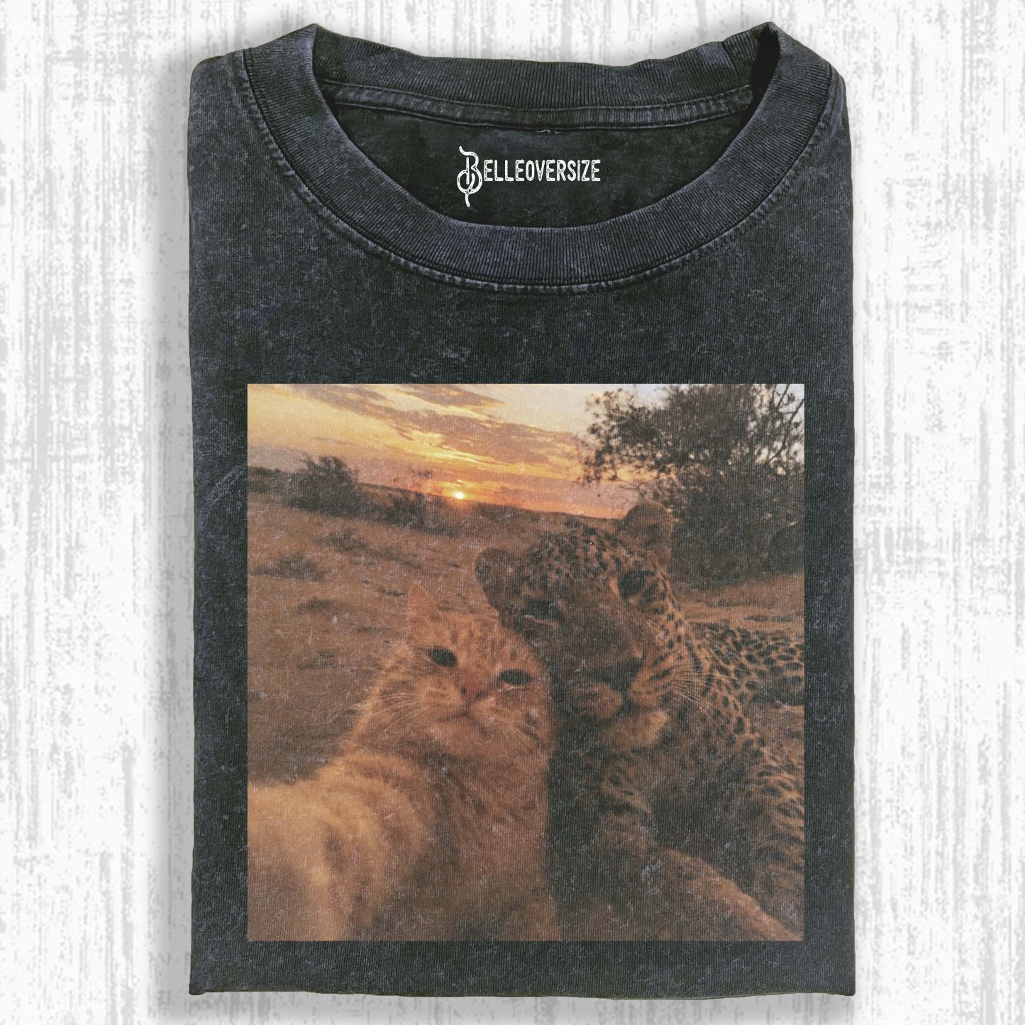 WACKY CAT & LEOPARD T-SHIRT