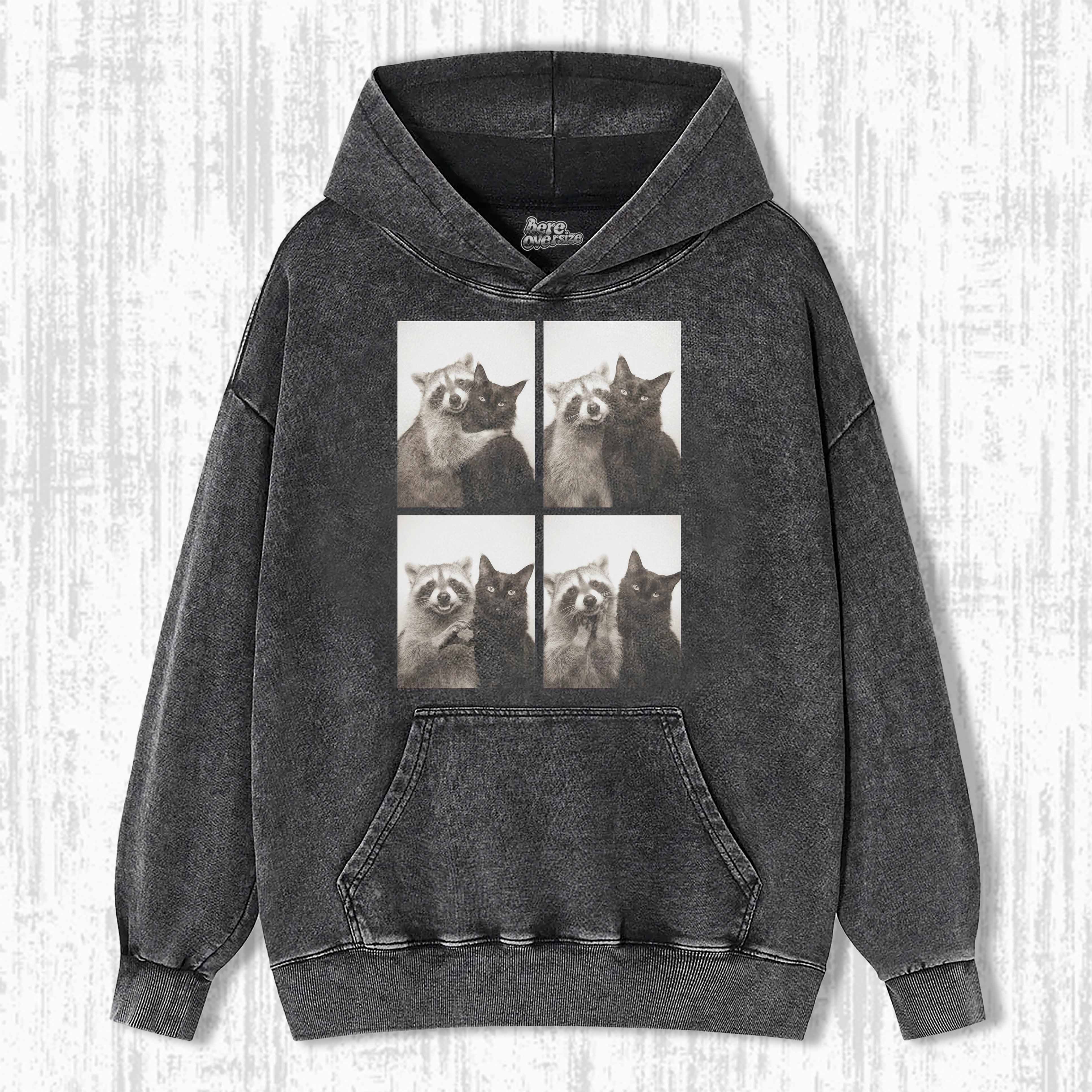 WACKY CAT & RACCOON T-SHIRT 
