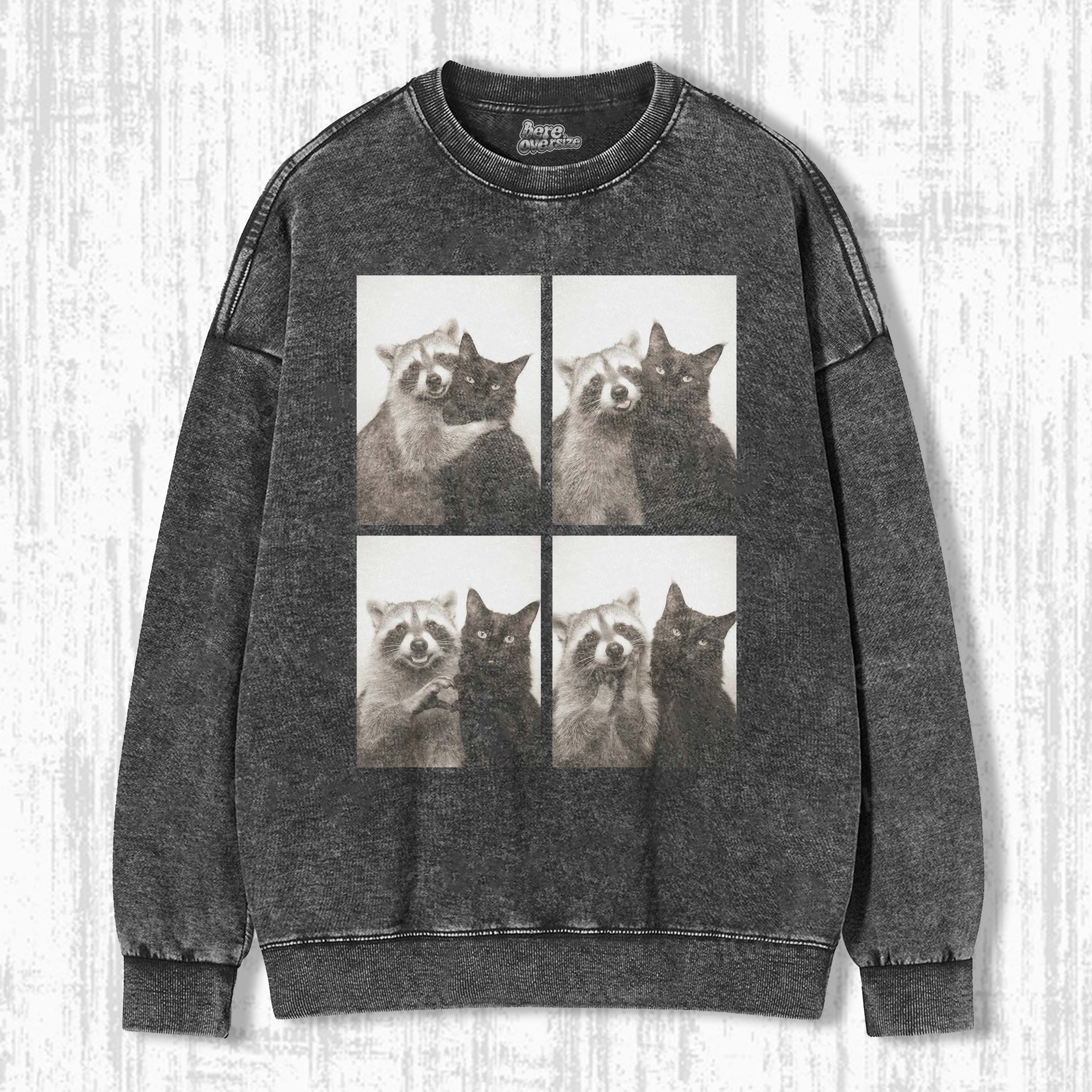 WACKY CAT & RACCOON T-SHIRT 