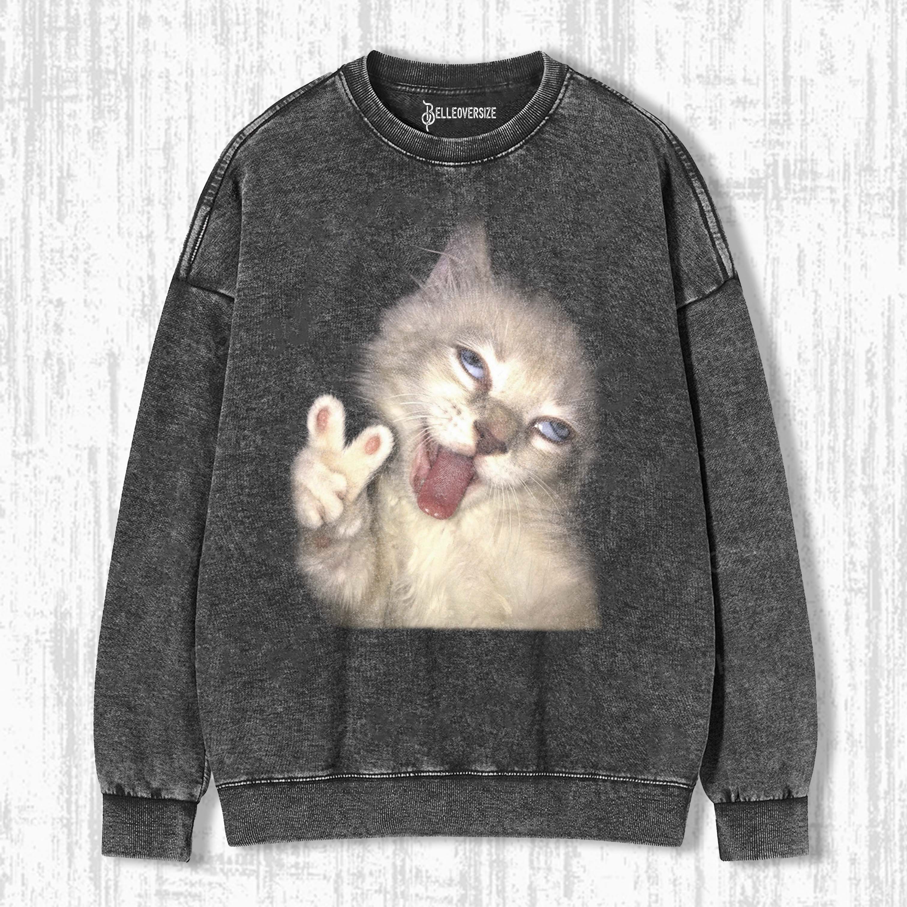 WACKY CAT SWEATSHIRTS