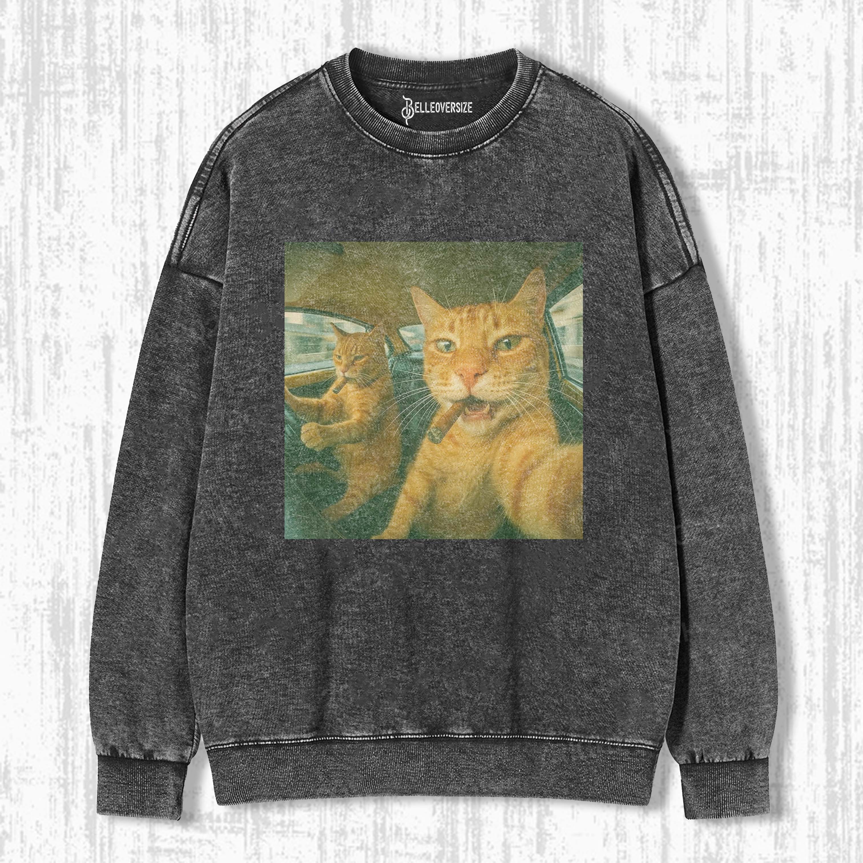 WACKY CAT SWEATSHIRTS