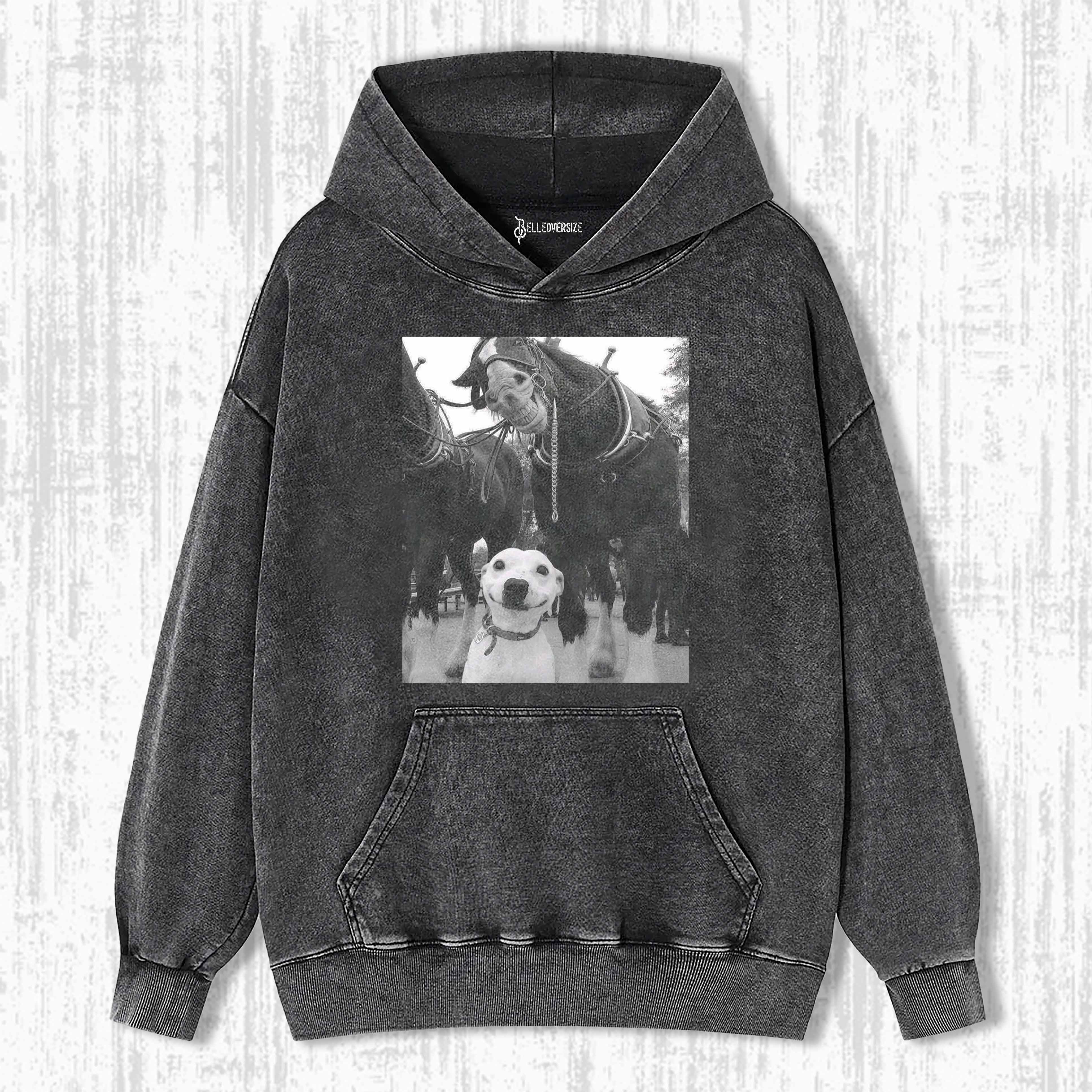 WACKY DOG AND HORSE HOODIE