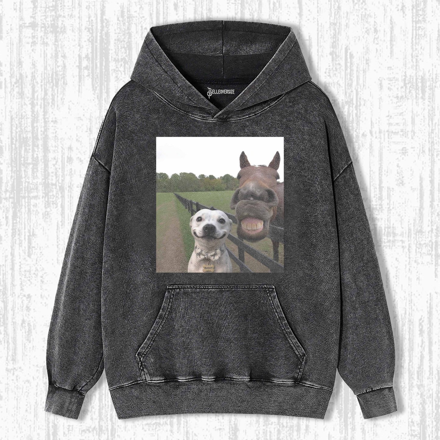 WACKY DOG AND HORSE HOODIE