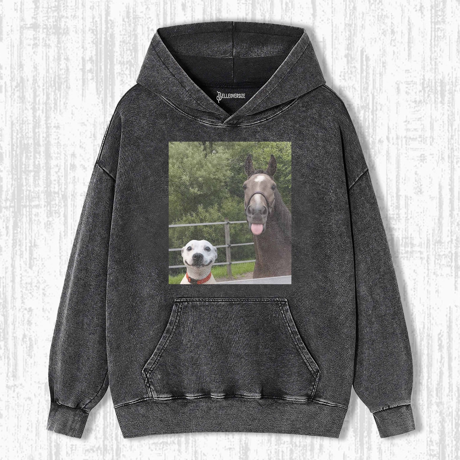 WACKY DOG AND HORSE HOODIE