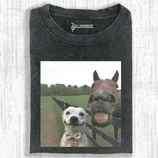 WACKY DOG AND HORSE T-SHIRT