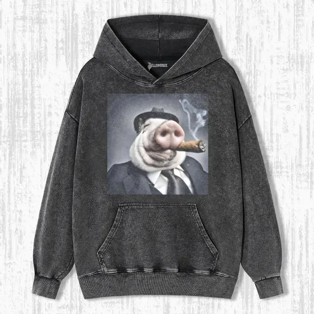 WACKY SMOKING PIG HOODIE