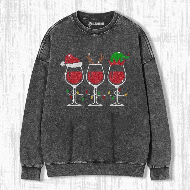 WINE CHRISTMAS SWEATSHIRTS