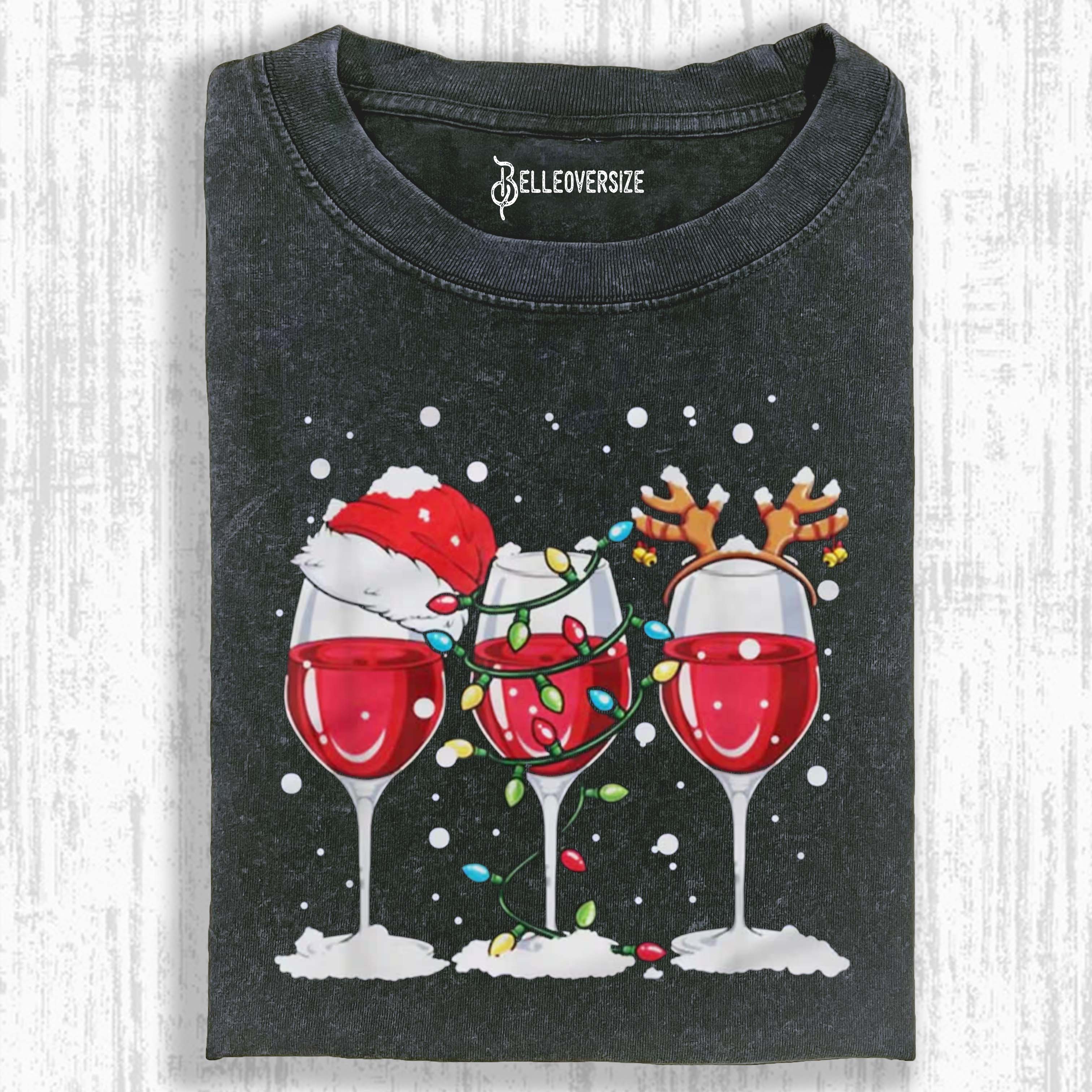 WINE LOVERS CHRISTMAS T-SHIRT