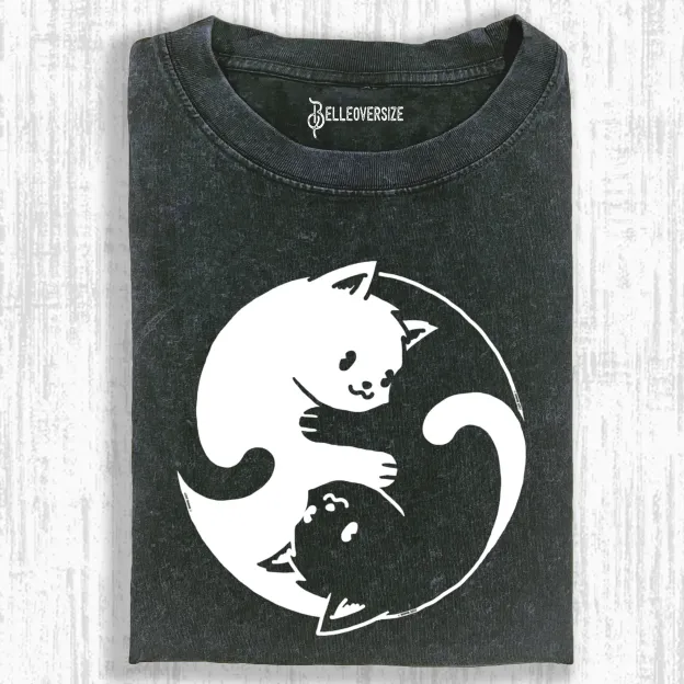 YIN YANG CAT T-SHIRT 