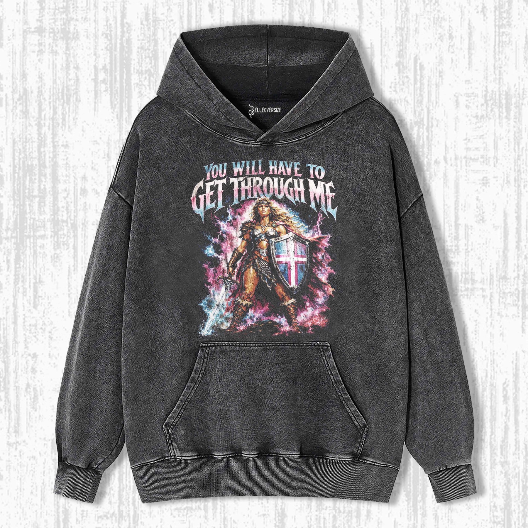 YOU WILL HAVE TO GO THROUGH ME TRANS ALLY HOODIE