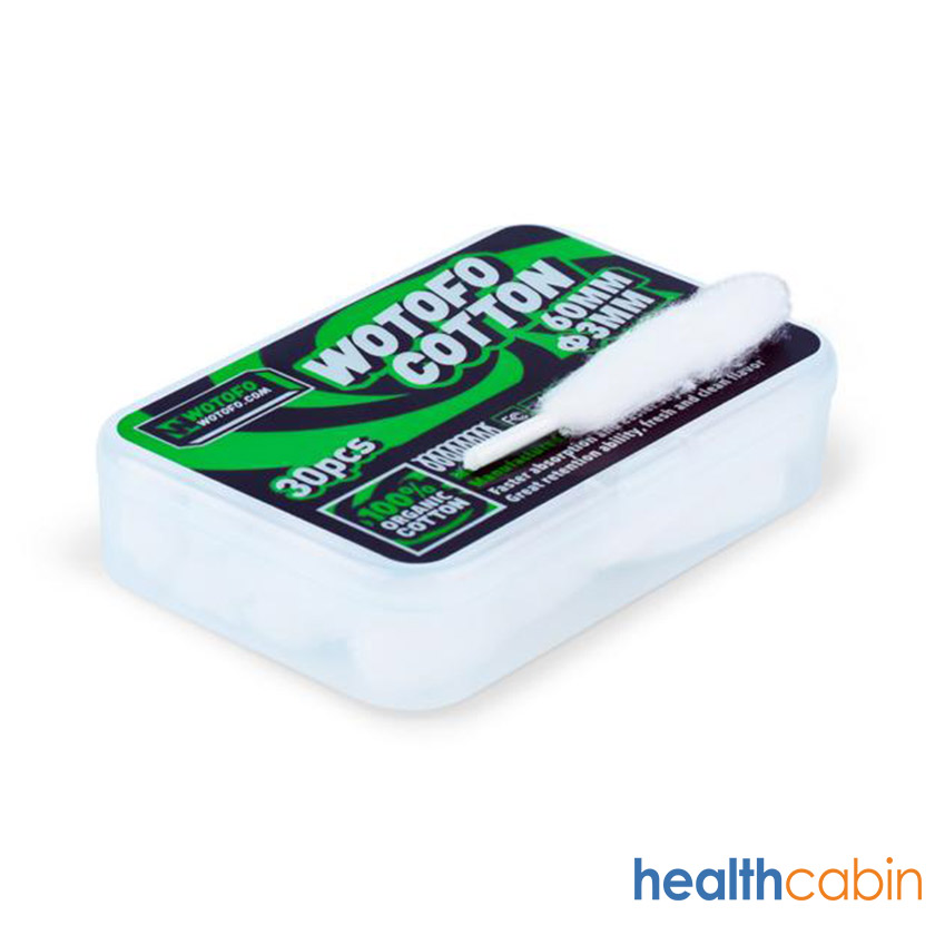 [Global-CN02][Pre-order] 30pcs Wotofo Agleted Organic Cotton (3mm)Upgraded version