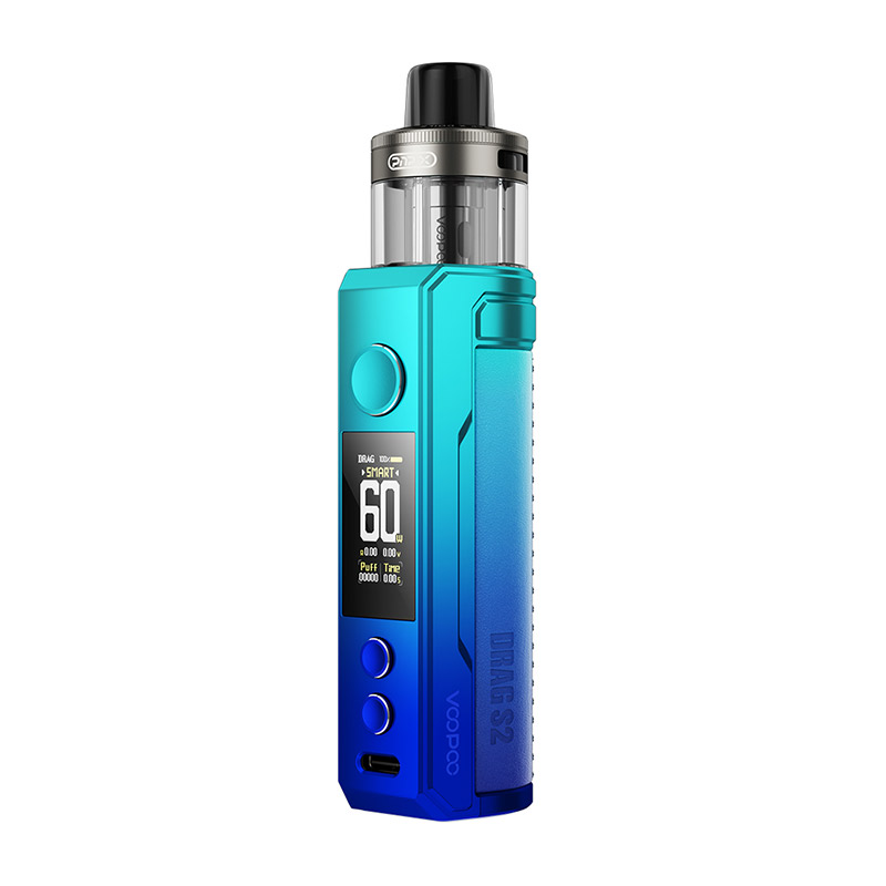 [Global-CN02] Voopoo Drag S2 60W Box Mod Kit with PnP X Cartridge DTL / MTL 2500mAh 5ml
