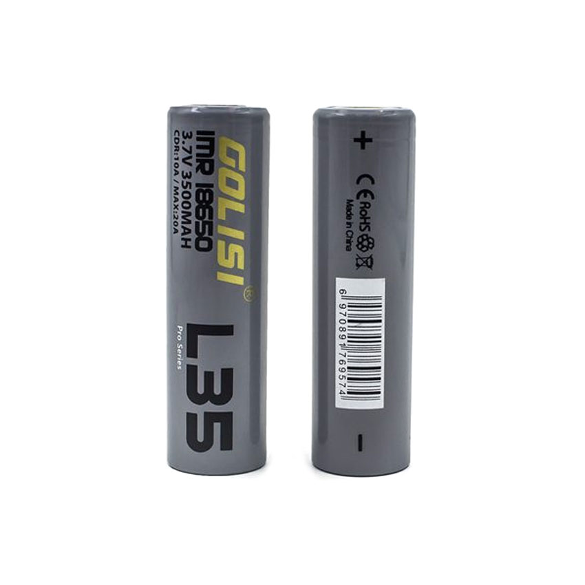 [Global-CN04] 2pcs Golisi L35 IMR 18650 3500mAh 20A Li-ion Rechargeable Battery