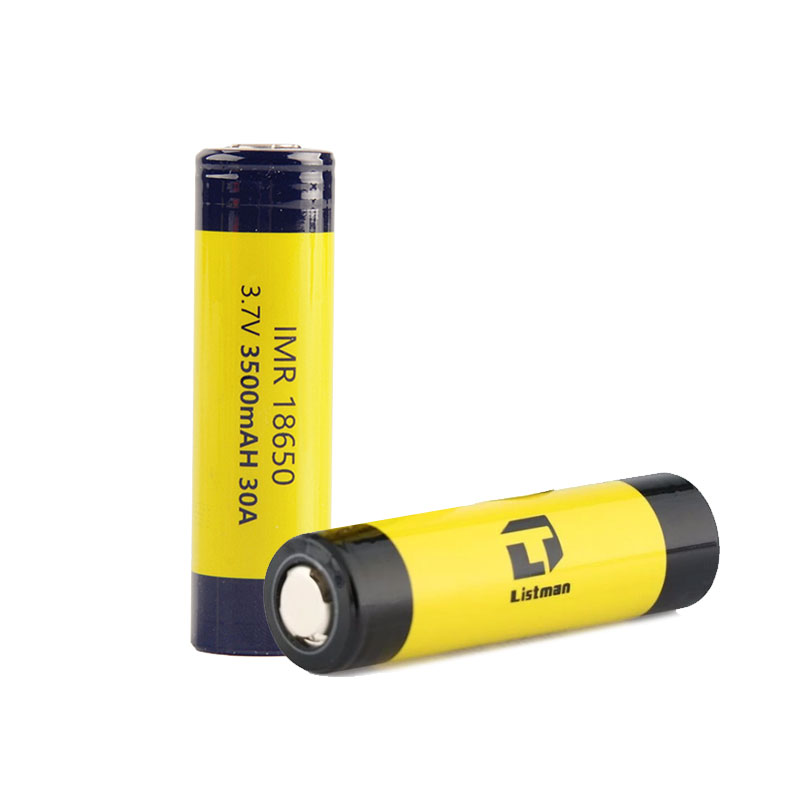 [Global-CN04] 2pcs Listman IMR 18650 3500mAh 30A Flat Top Li-ion Rechargeable Battery