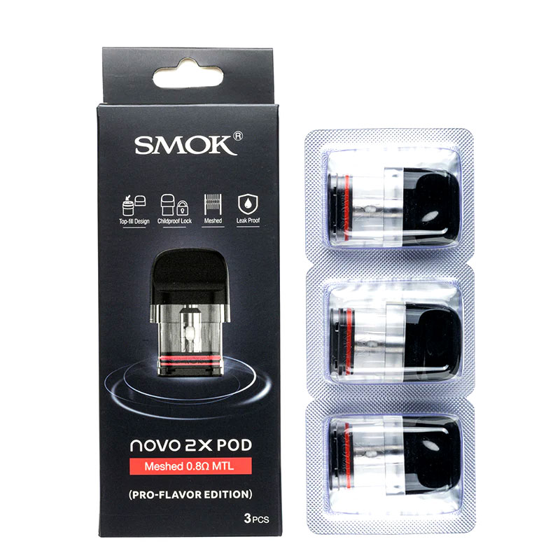 [Global-CN02] SMOK Novo 2 Pod Cartridge for SMOK Novo, Novo 2, Novo 2s, Novo 3 Kit, Novo 2x, Propod GT Kit, Novo Master Kit, Novo Master Box Kit 2ml (3pcs/pack)