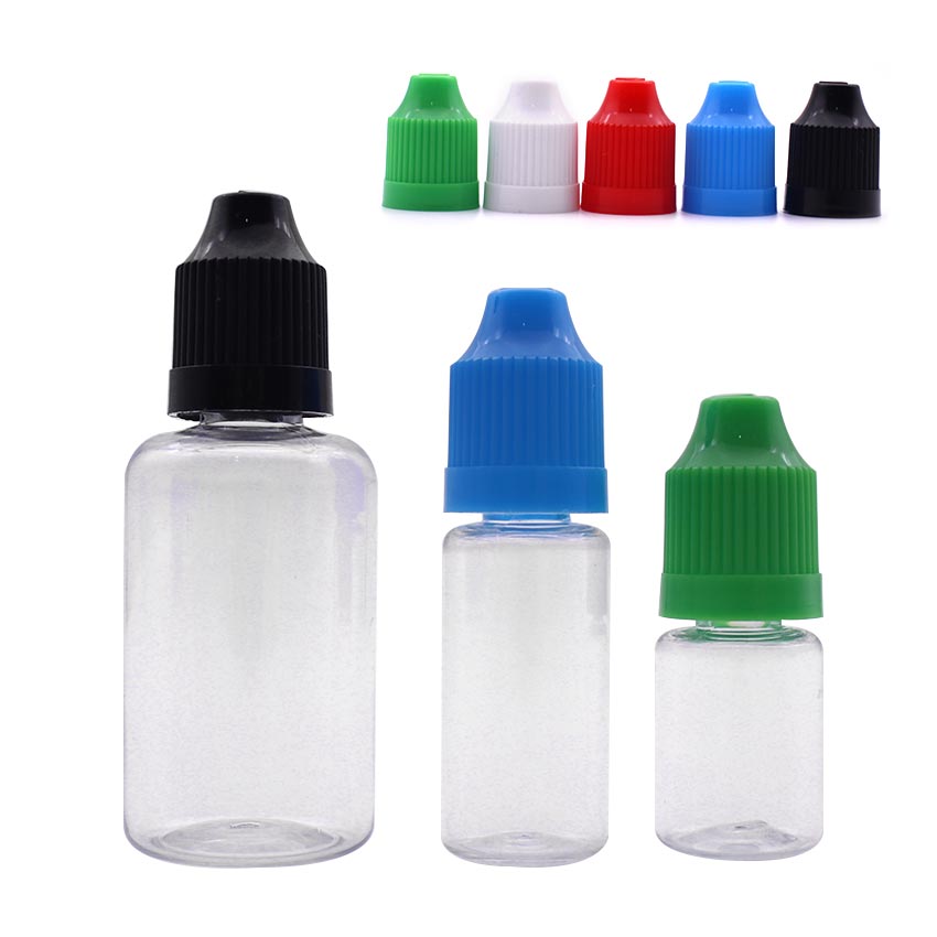 [Global-CN02] 100 pezzi PET bottiglie vuote e-juice comprimibili con protezione per bambini 5 ml/10 ml/30 ml-CigBest IT