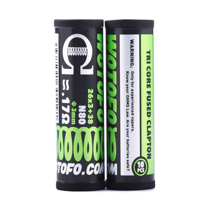 [Global-CN02][Pre-order] 10pcs Wotofo Tri Core Fused Clapton Prebuilt Coils 26G*3+38G