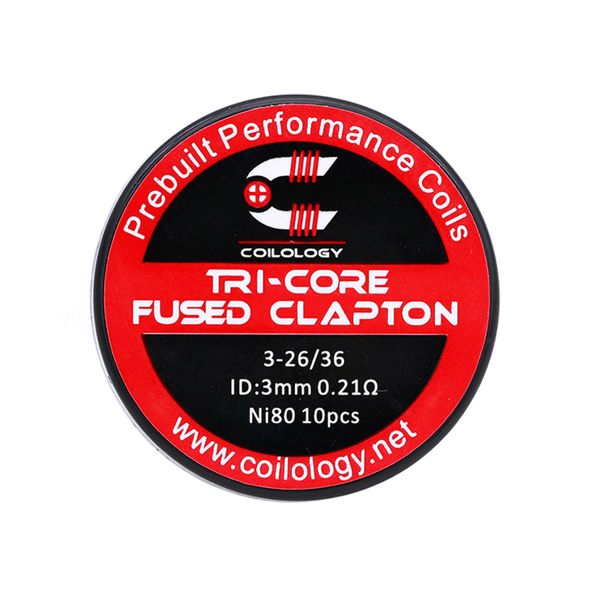 [Global-CN02] 10pcs Coilology Tri-Core Fused Clapton Prebuilt Coil 26ga*3+36ga