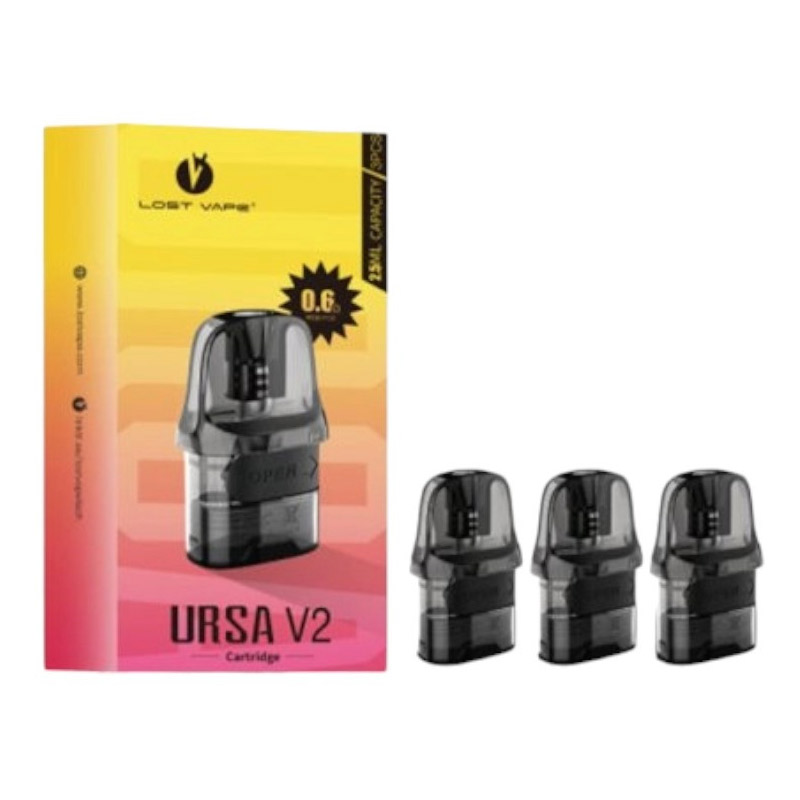 [Global-CN02] Lost Vape Ursa V2 Pod Cartridge for Ursa Nano /Ursa Nano Pro/Ursa Nano 2/ Ursa Nano Air/ Ursa Nano S 2/Ursa Baby / Ursa Baby Pro / Ursa Pro /Ursa S /Ursa Nano Air / Ursa Pocket/Ursa Cap / Epoch Kit 2.5ml (3pcs/pack)